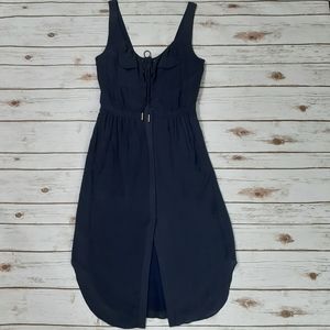 Anthropologie Leifsdottir Silk Navy Dress Sz 6